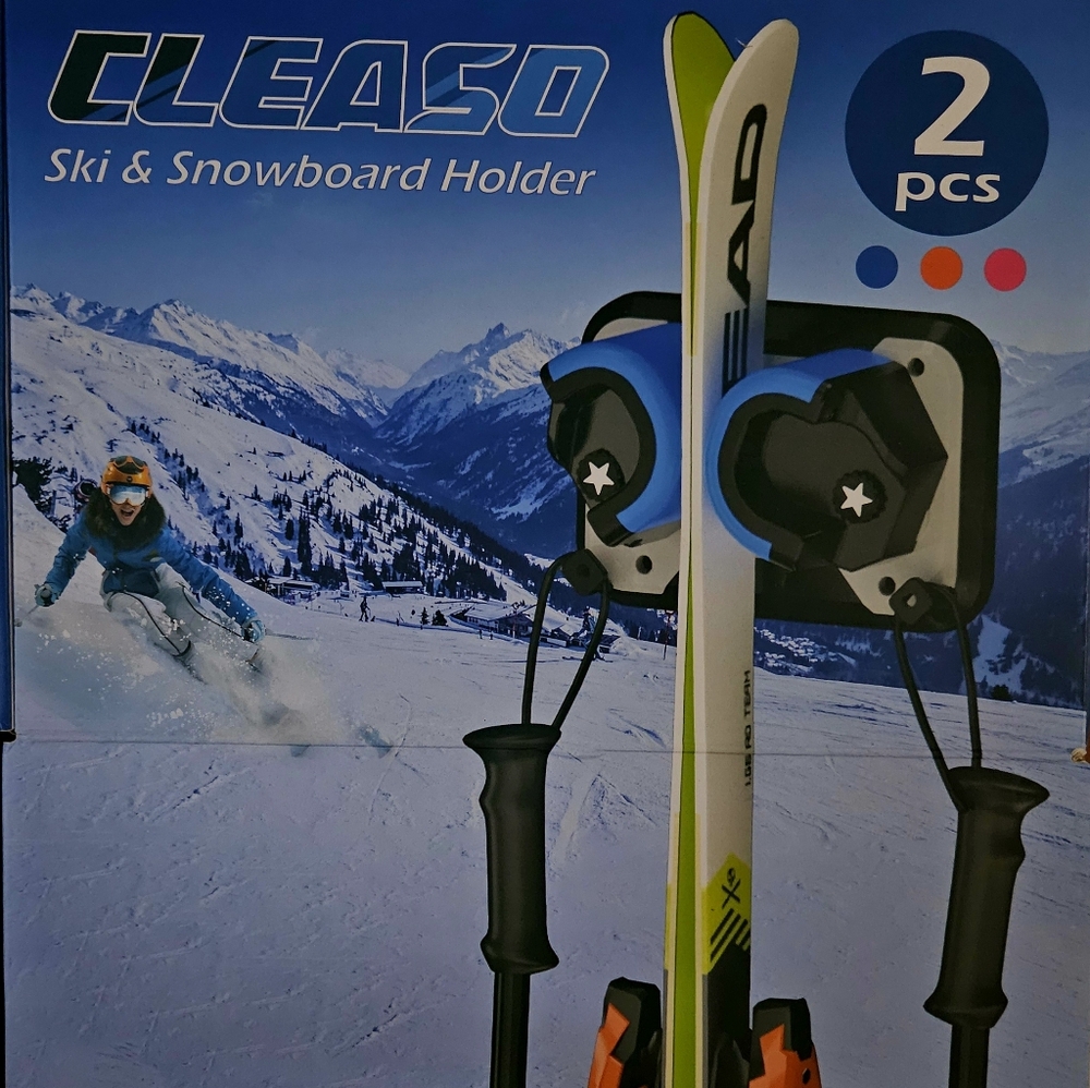 CLEASO Versatile Sport Gear Ski Snowboard Skateboard Pole Storage Rack Holder